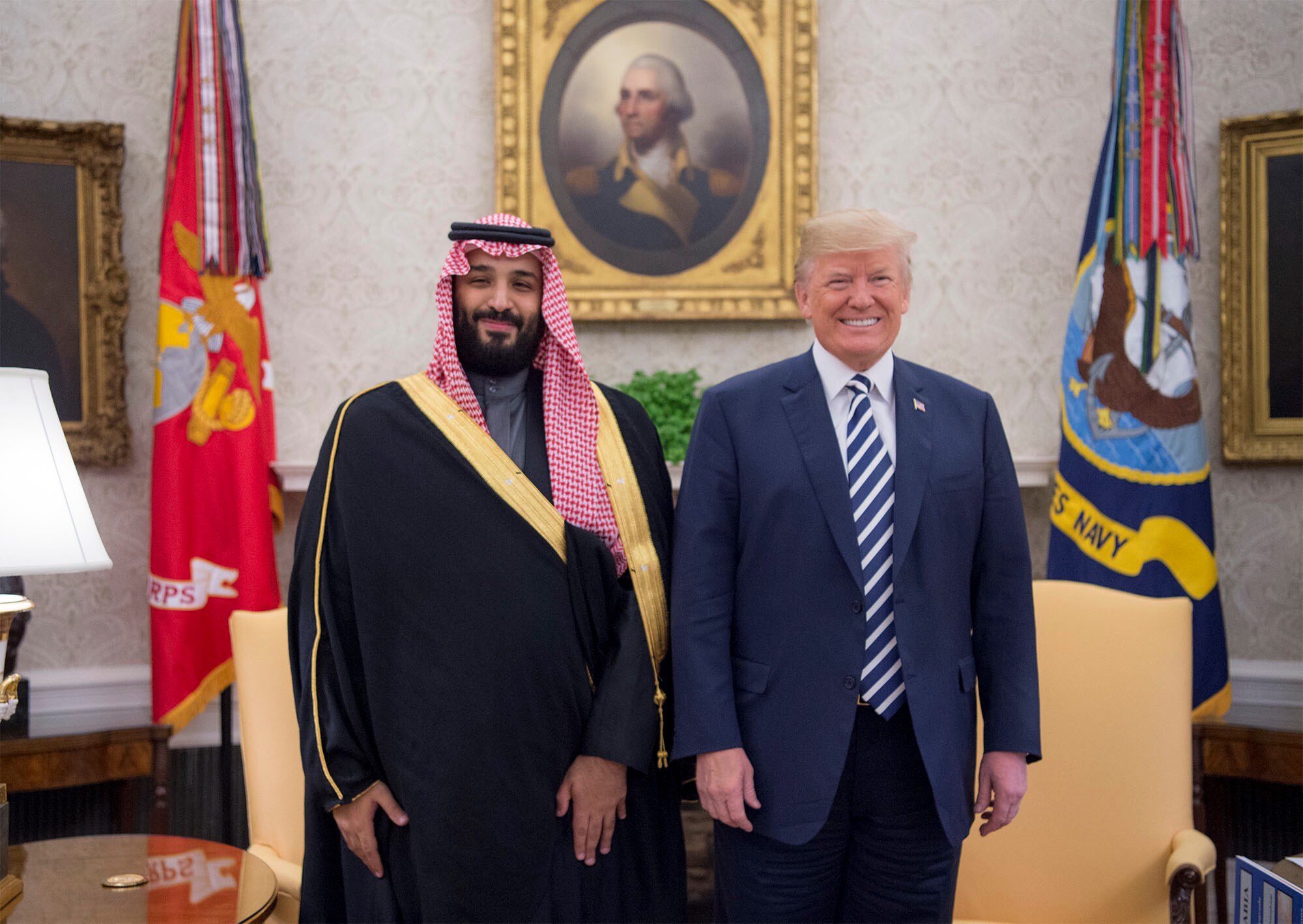 Mohamed bin Salmán y Donald Trump