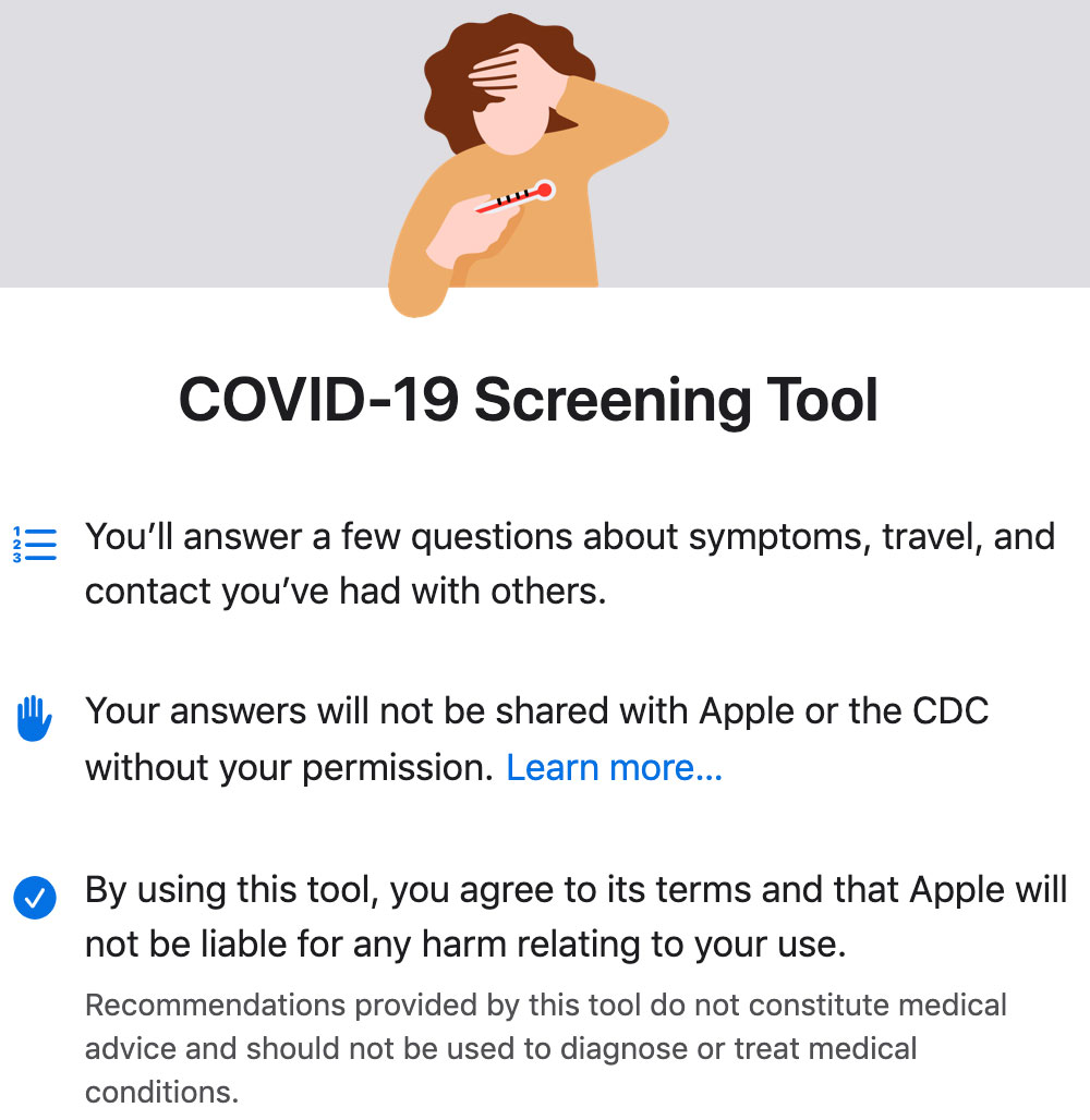 Web de autodiagnóstico para el COVID-19