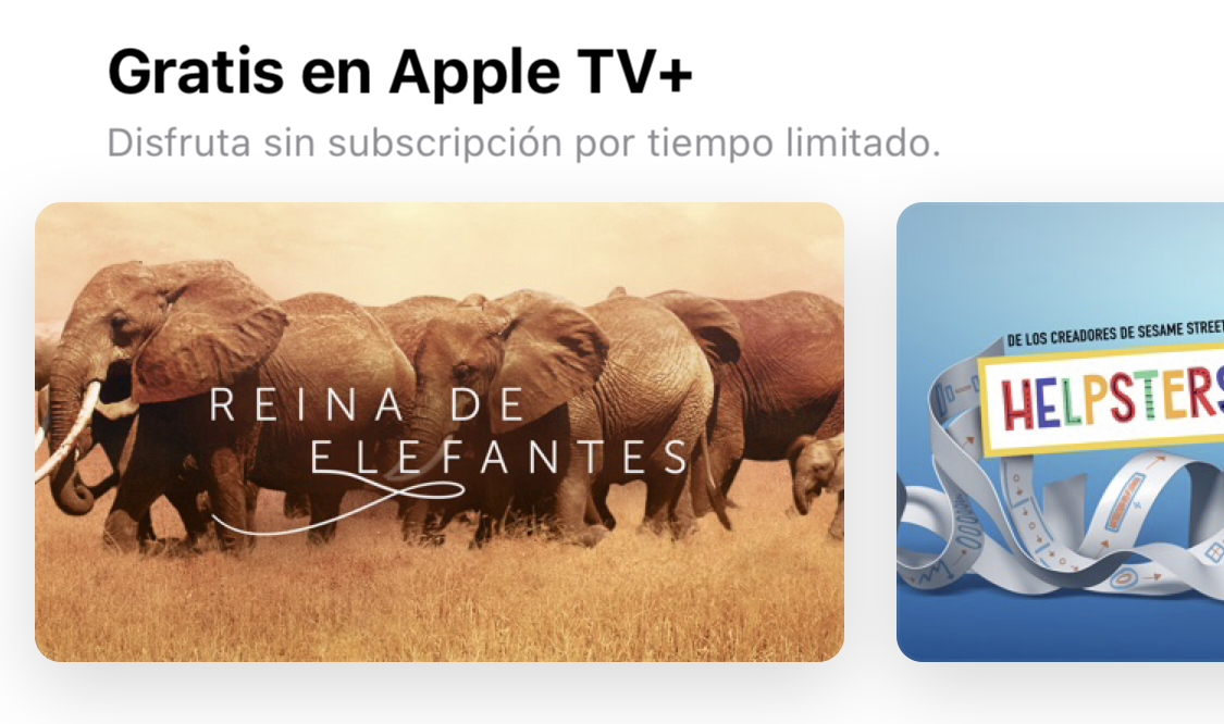 Contenidos gratis de Apple TV+