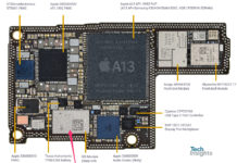 Placa base del iPhone 11 Pro Max con el A13
