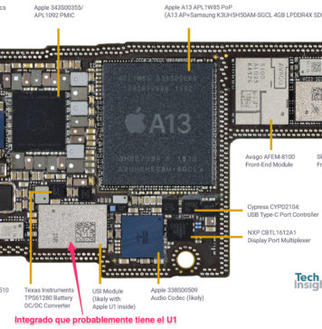 Placa base del iPhone 11 Pro Max con el A13