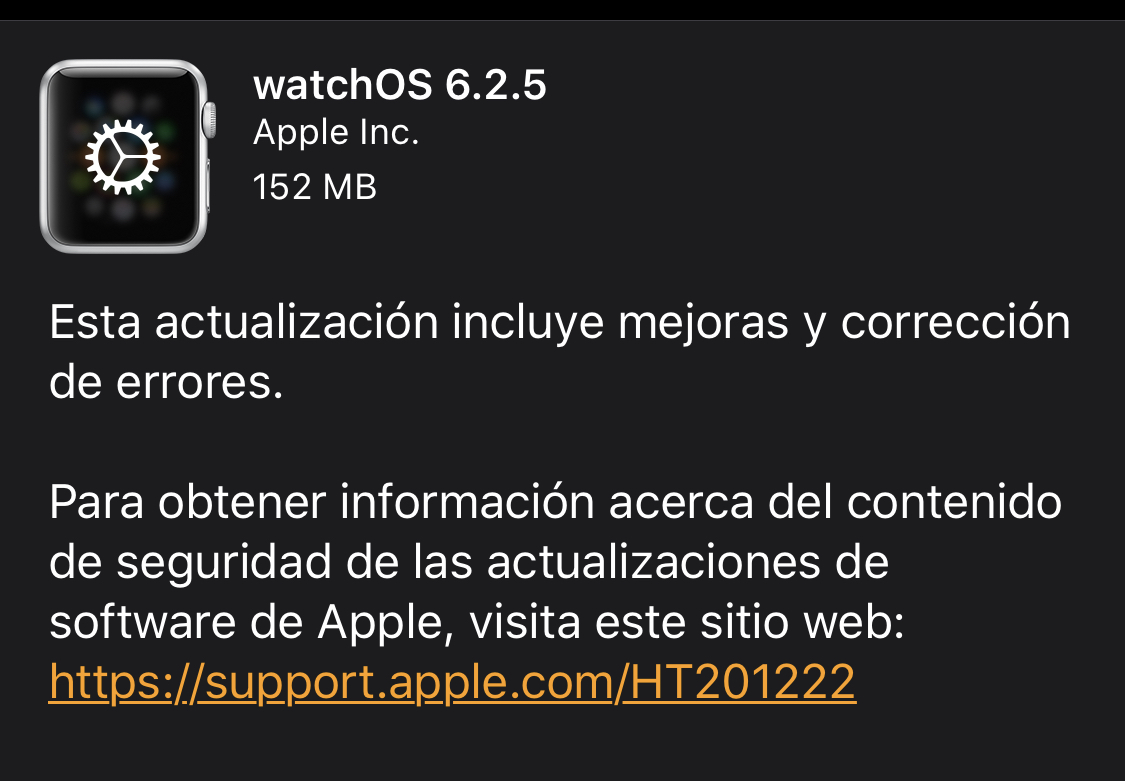 watchOS 6.2.5
