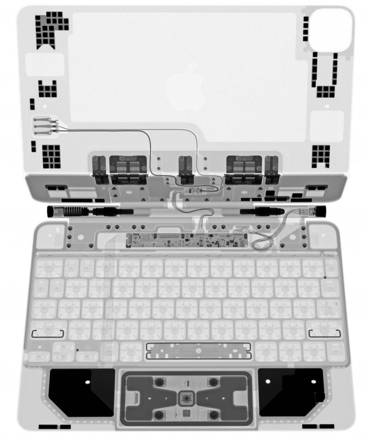Teclado Magic Keyboard para iPad Pro, visto a rayos X