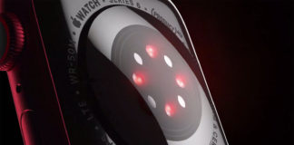 Sensores de luz infrarroja para medir saturación de oxígeno en sangre con el Apple Watch Series 6