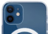 iPhone 12 mini azul con funda MagSafe