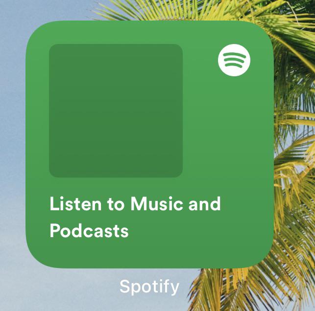 Widget de Spotify, aún sin acabar