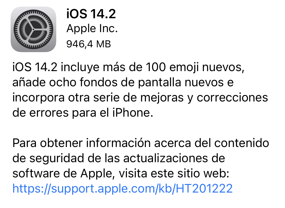 iOS 14.2 ya disponible