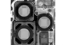 Módulos de cámara del iPhone 12 Pro Max vistos a rayos X