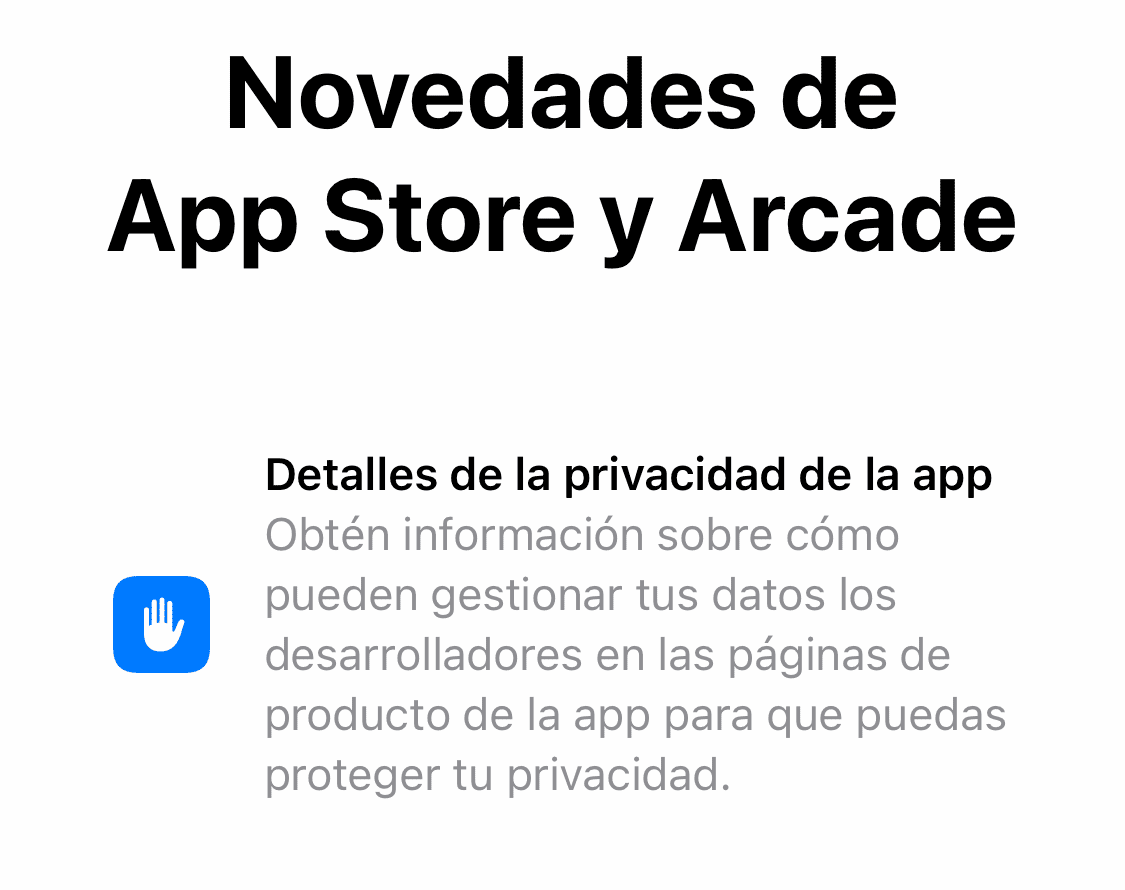 Datos de privacidad en la App Store con iOS 14.3