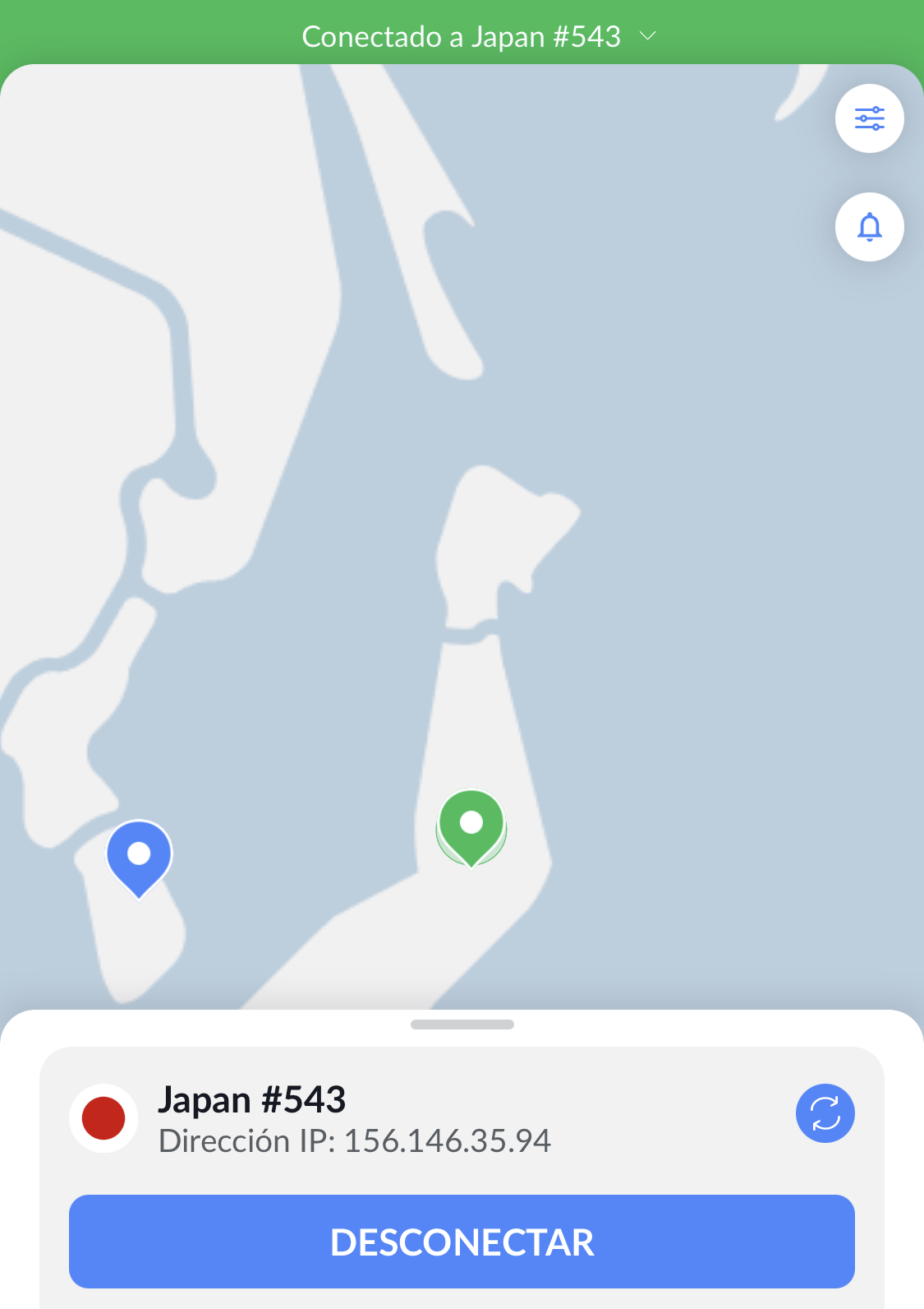 Conectando desde Japón con NordVPN
