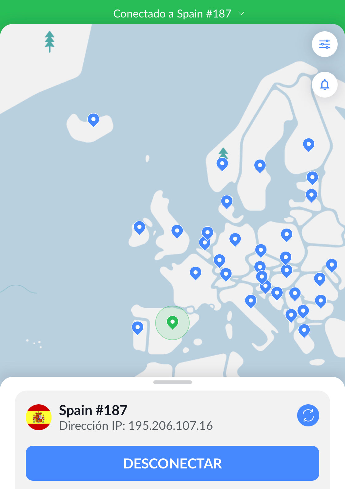 Conectado a España desde el extranjero