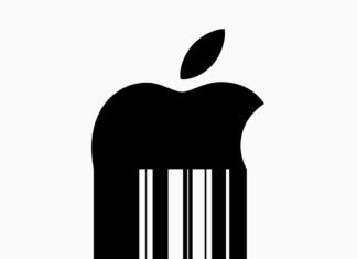 Logo de Apple con código de barras
