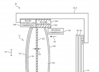 Imagen de una patente de Apple relacionada con gafas de realidad virtua