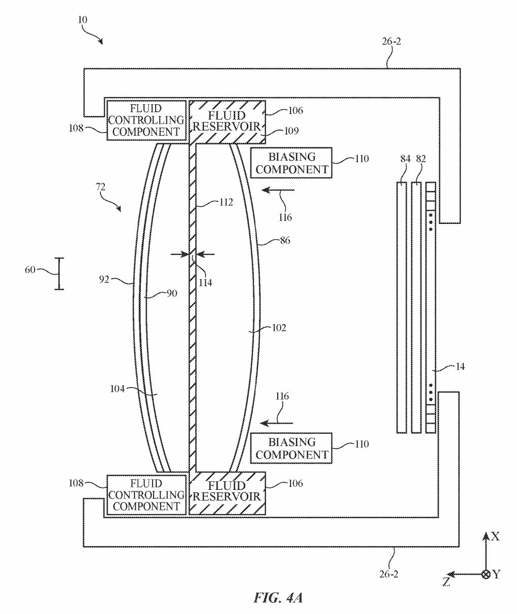 Imagen de una patente de Apple relacionada con gafas de realidad virtua