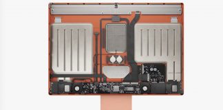 iMac M1 naranja por dentro