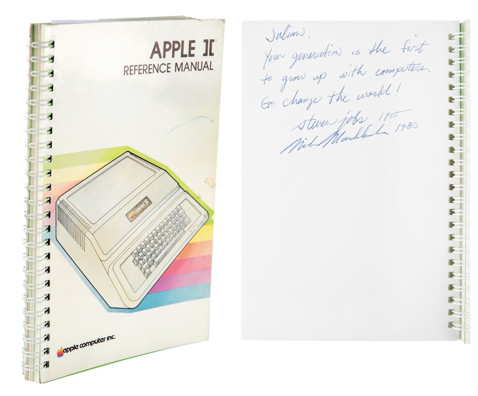 Manual de usuario de Apple II firmado por Steve Jobs