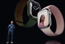 Tim Cook presentando el Apple Watch Series 7