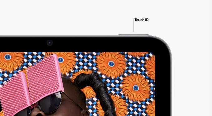 Touch ID en el botón de encendido en el iPad mini 6