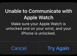 Error No se ha podido establecer comunicación con el Apple Watch