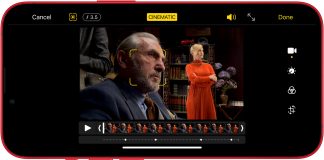 Grabación de vídeo cinemático en el iPhone