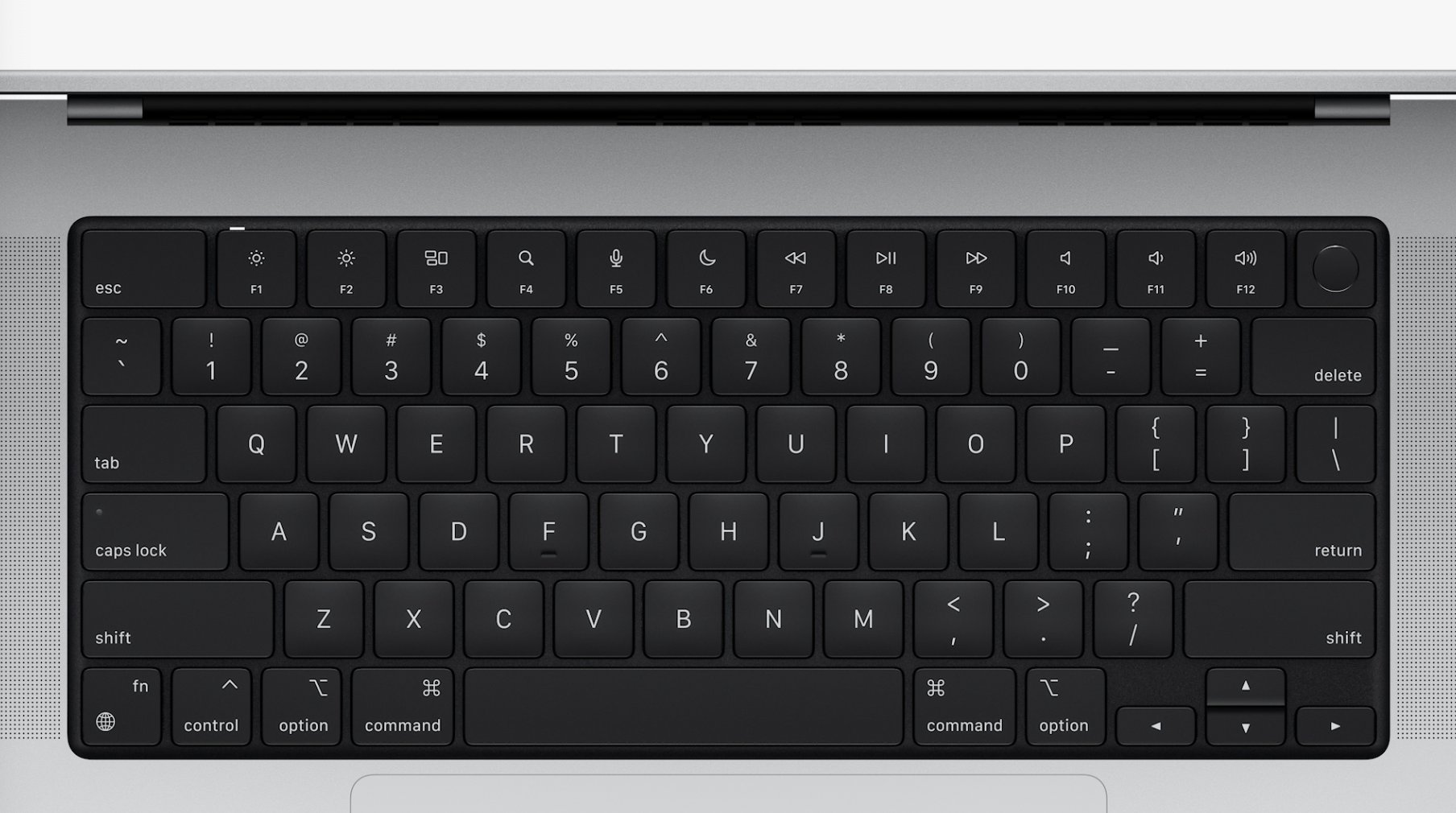 Teclado del nuevo MacBook Pro de finales del 2021