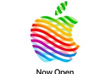 Logo de Apple en la apertura de la tienda The Grove de Apple en Los Ángeles