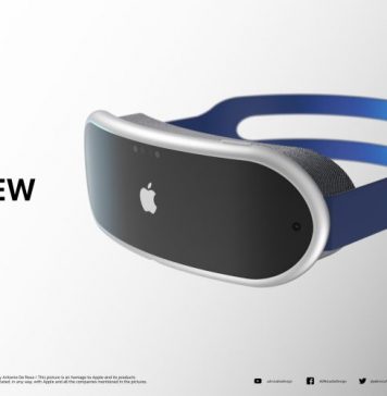 Gafas de realidad virtual de Apple (concepto de diseño de Antonio DeRosa)