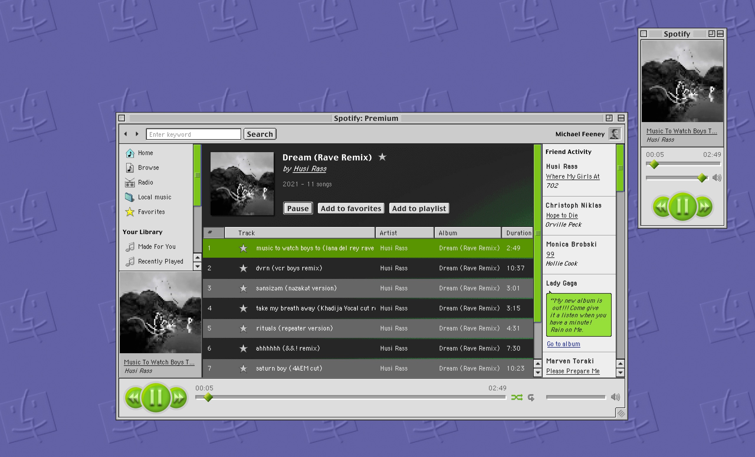 Spotify en Mac OS 9