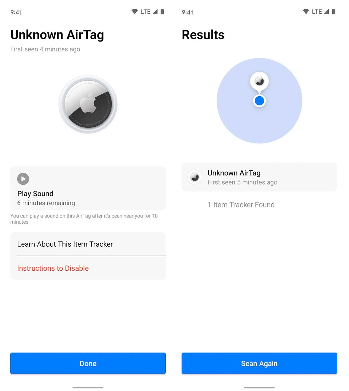App Tracker Detect de Apple en la Play Store para Android