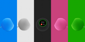 Concepto de diseño de HomePod mini con pantalla