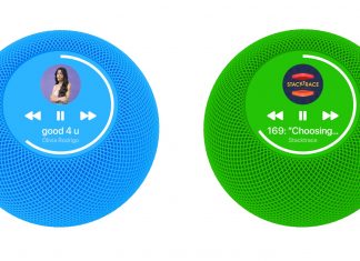 Concepto de diseño de HomePod mini con pantalla