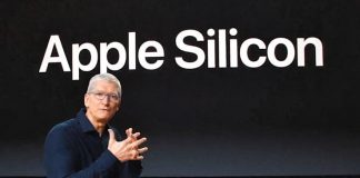 Tim Cook presentando Apple Silicon