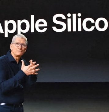 Tim Cook presentando Apple Silicon