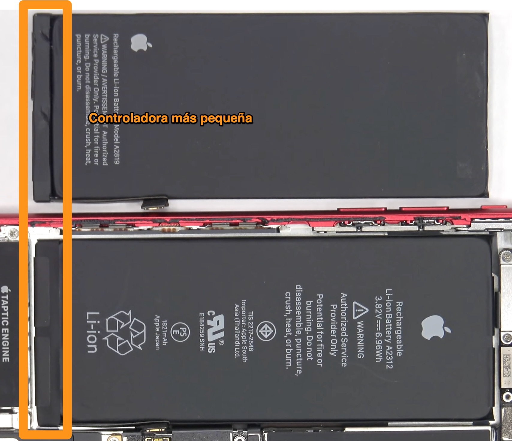 Baterías del iPhone SE 3 y Se 2 comparadas en un vídeo