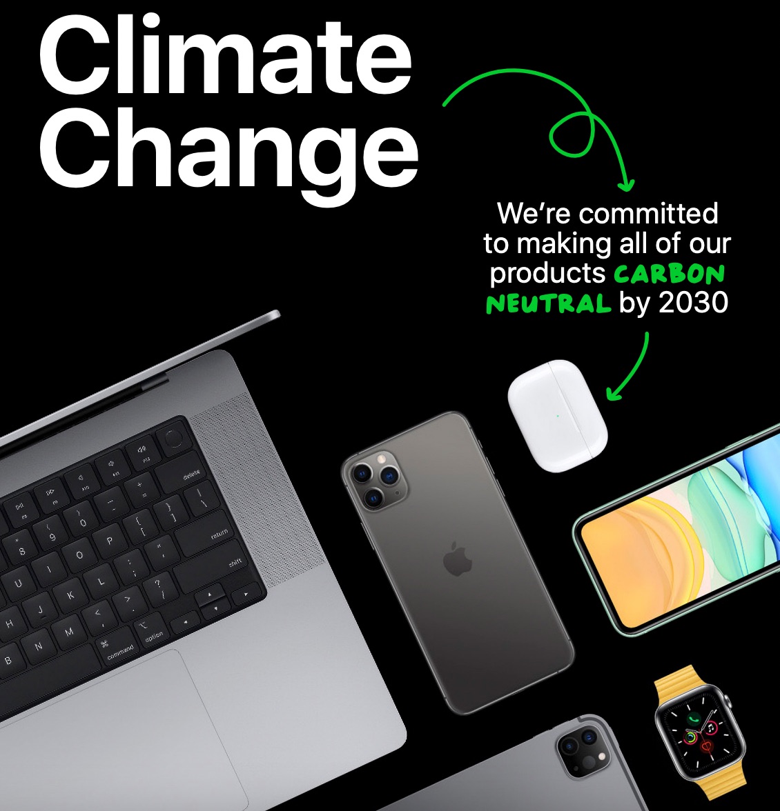 Cambio climático y responsabilidad medioambiental de Apple, que quiere ser carbon neutral para el año 20230