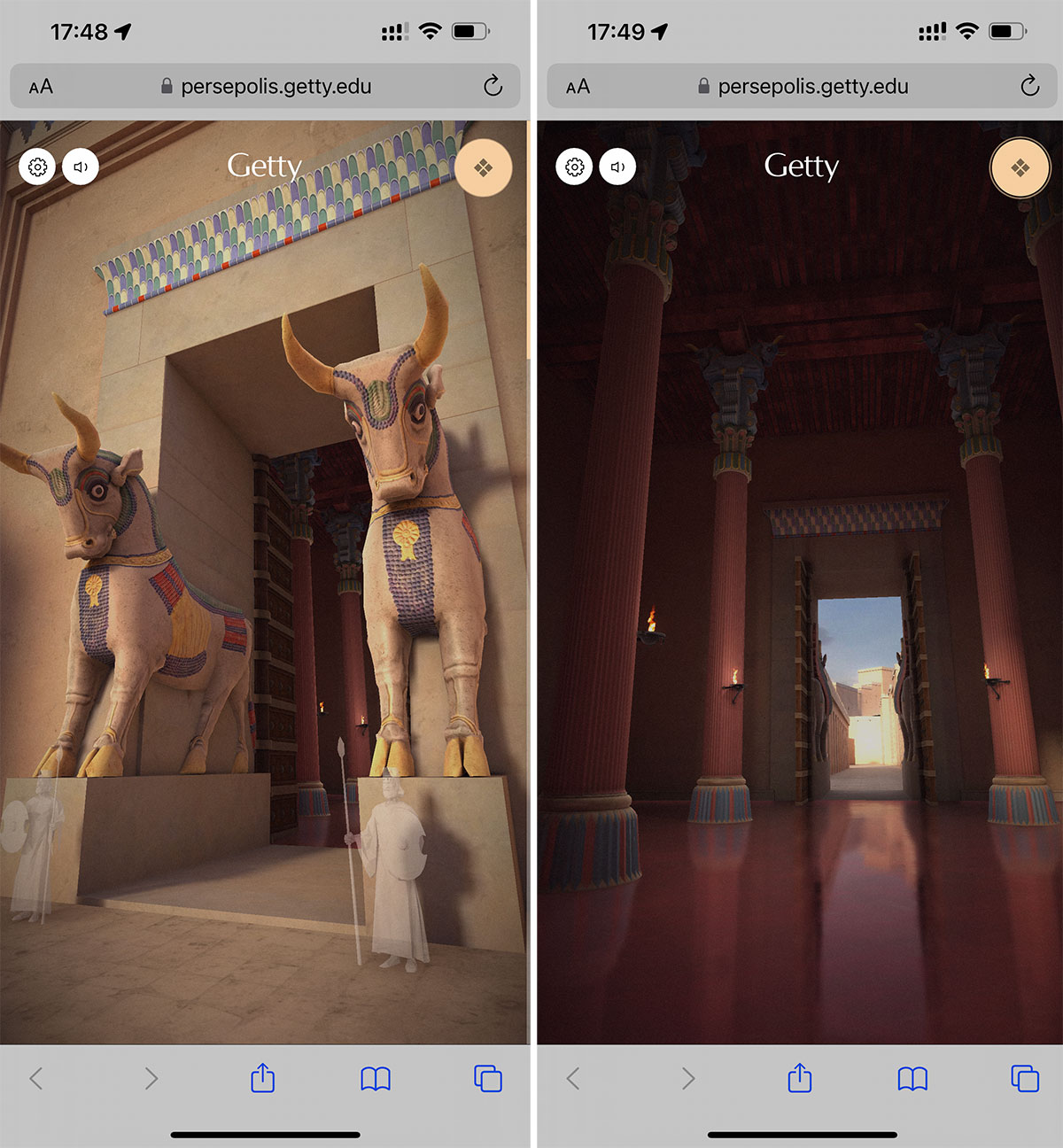 Visitando Persepolis en un iPhone