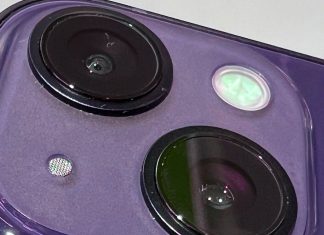 Concepto de diseño de cómo podría verse un iPhone 14 de color lila