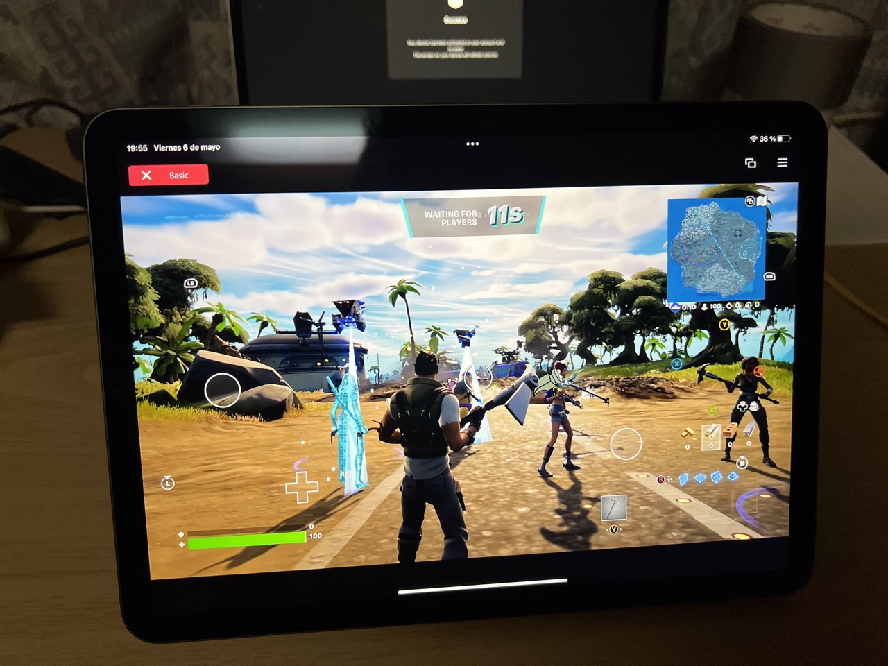 Jugando a Fortnite en XCloud Gaming desde un iPad