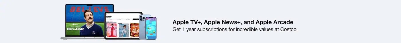 Suscripciones a Apple TV+ o Apple Arcade en Costco
