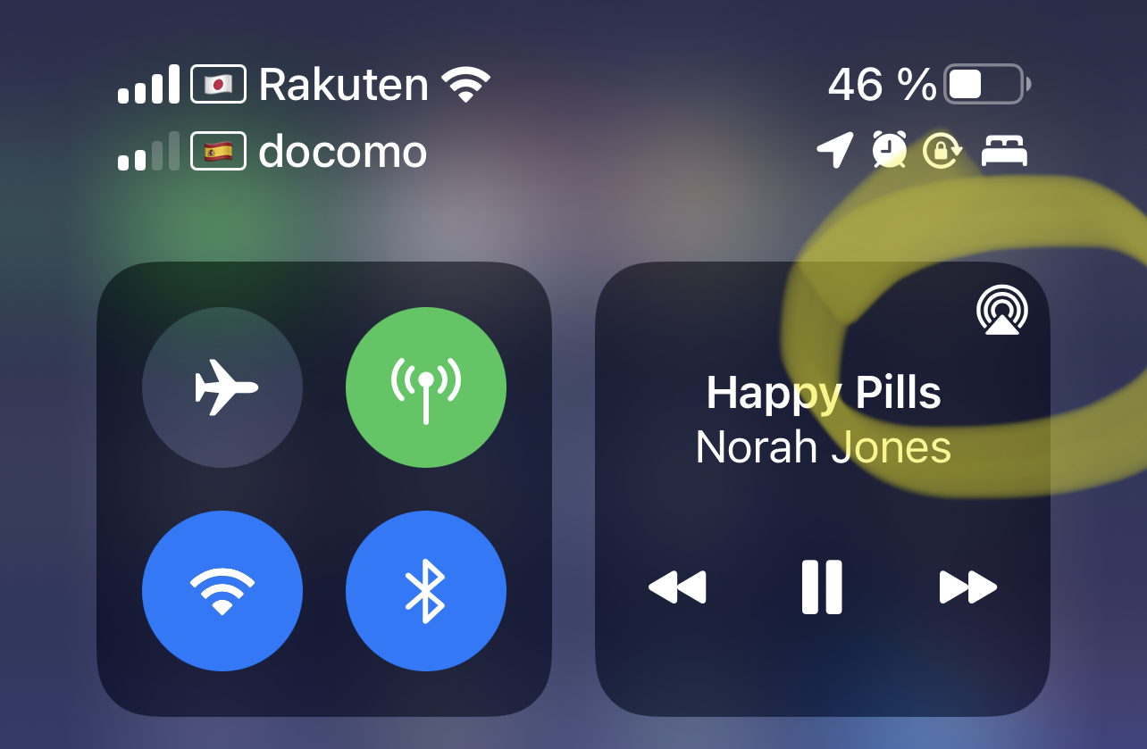 Icono de AirPlay en el Centro de Control de iOS 15