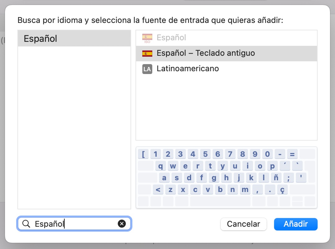 Teclados Españoles en macOS