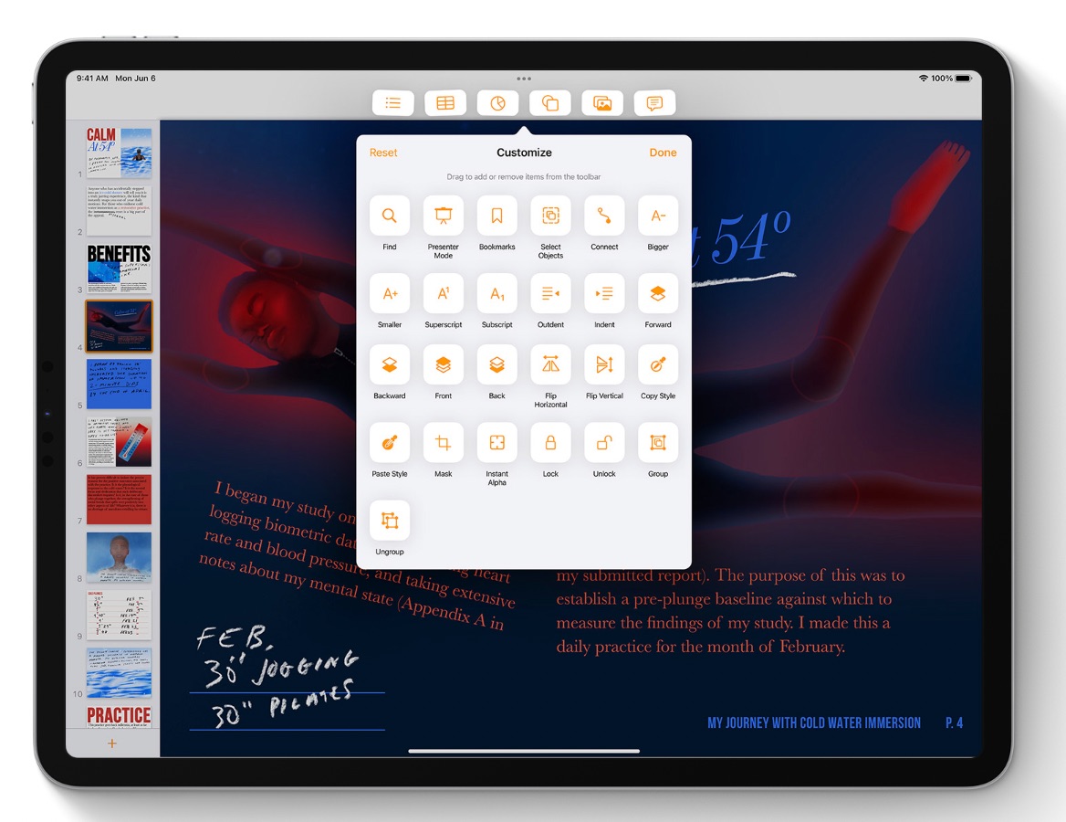 Personalizando la barra de herramientas en una App de iPad