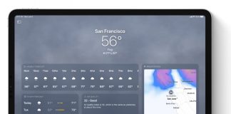 App del Tiempo en iPad
