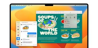 macOS Ventura, utilizando Mensajes para compartir cosas