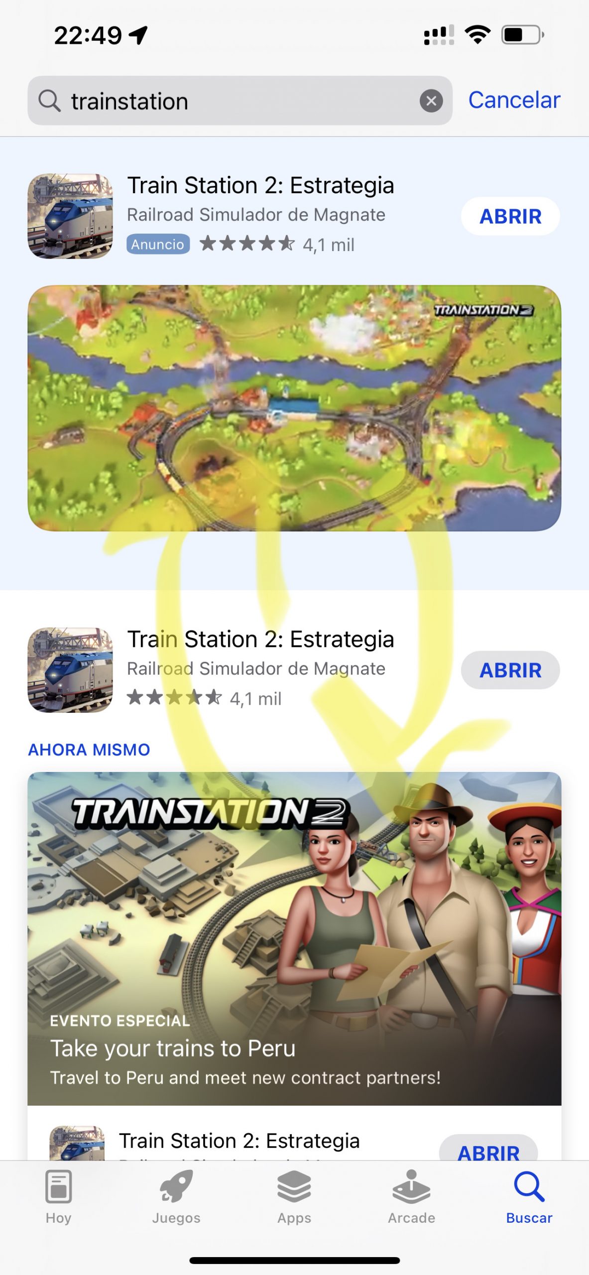 Anuncios sin mucho sentido en la App Store