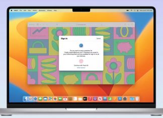 Autorizando la entrada a una cuenta con Touch ID en un MacBook, utilizando Passkeys