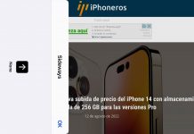 iPhoneros rotada con Sideways en Safari
