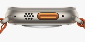 Detalle del nuevo botón de acción del Apple Watch Ultra