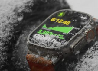 Apple Watch Ultra en la nieve