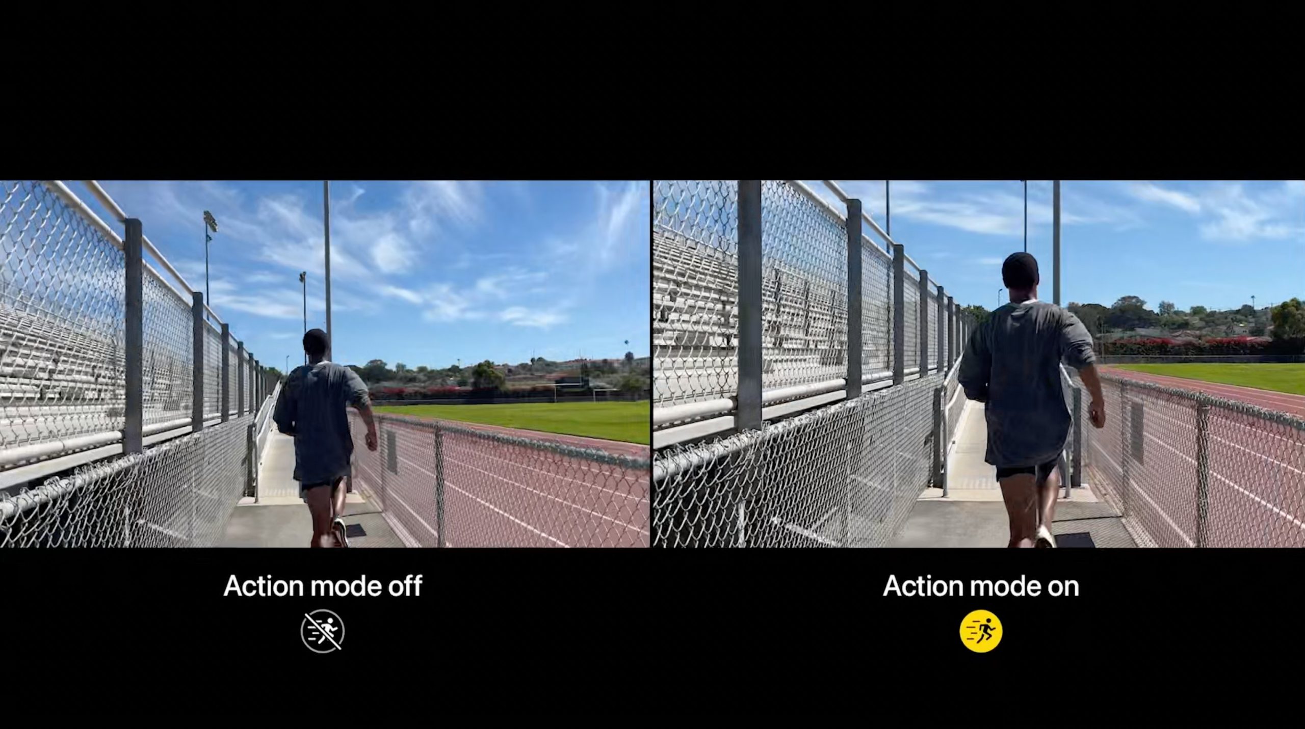 Estabilización de vídeo mejorada con el nuevo modo de acción del iPhone 14, grabando mientras se corre